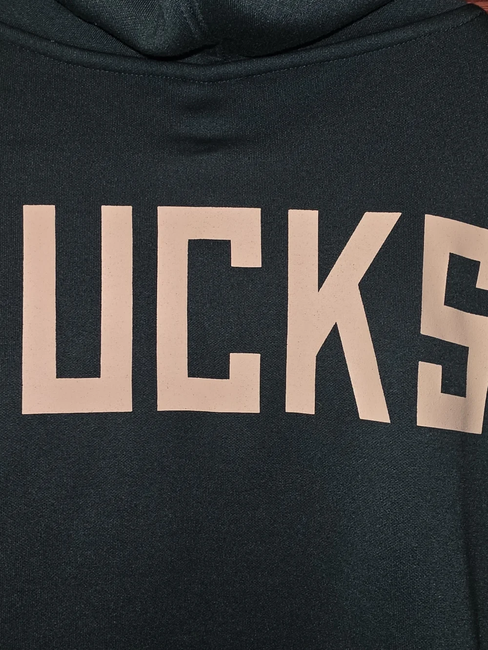NBA Milwaukee Buck's Men's Dark Green Sweatshirt with White Deer Logo